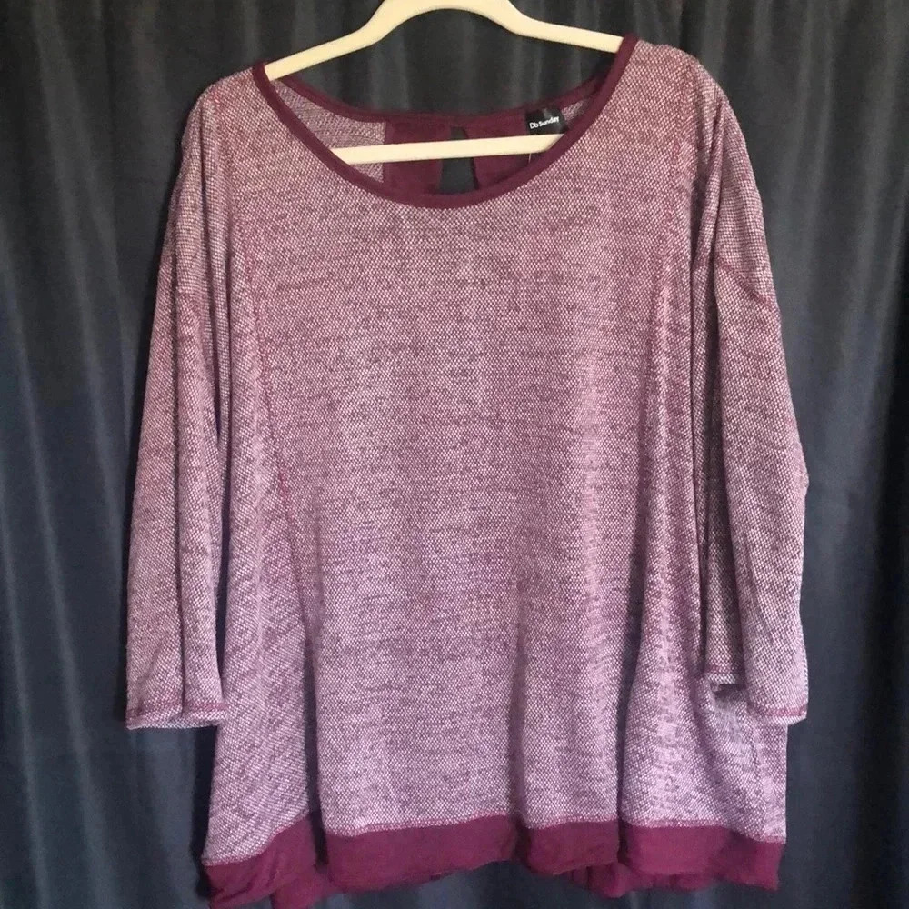 Dress Barn Sunday Maroon Top